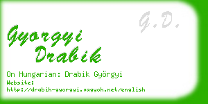 gyorgyi drabik business card