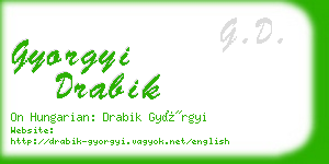 gyorgyi drabik business card